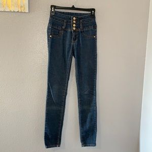 Jean 9 Jeans USA blue 4 button skinny jeans